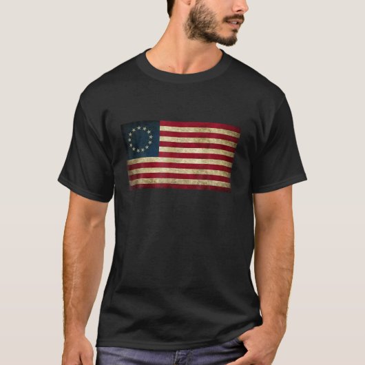 4. Juli Patriotic Betsy Ross Kampf Fahne t shi T-Shirt (Vorderseite)