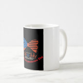 "4. Juli" Patriotic Bow Design Custom Kaffeetasse (VorderseiteRechts)