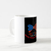 "4. Juli" Patriotic Bow Design Custom Kaffeetasse (Vorderseite Links)