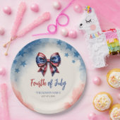 4. Juli Patriotic Bow GRILLEN Party Pappteller (Party)