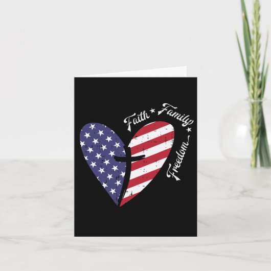 4. Juli Patriotic Chr. Karte (Vorderseite)