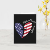4. Juli Patriotic Chr. Karte (Gelbe Blume)