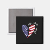 4. Juli Patriotic Chr. Magnet (Vorderseite/Rückseite)