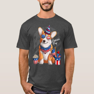 4. Juli, Patriotic Corgi Dog, Amerika8 T-Shirt