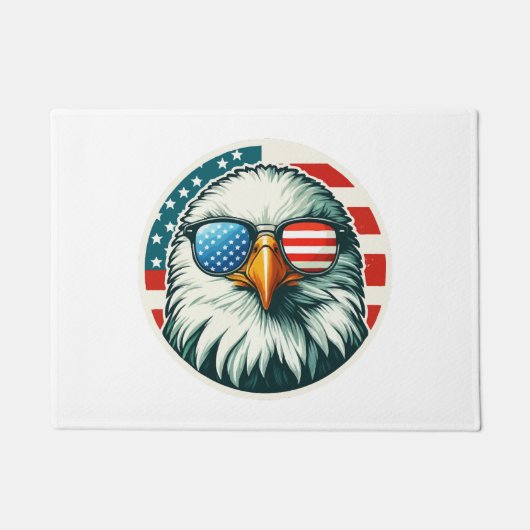 4. Juli Patriotic Eagle Fußmatte (Vorderseite)