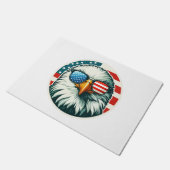 4. Juli Patriotic Eagle Fußmatte (Schrägansicht)