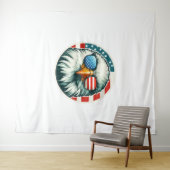 4. Juli Patriotic Eagle Wandteppich (Beispiel (Horizontal))