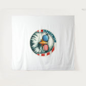 4. Juli Patriotic Eagle Wandteppich (Vorderseite (Horizontal))