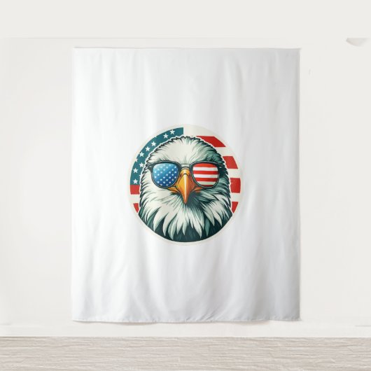4. Juli Patriotic Eagle Wandteppich (Vorderseite)