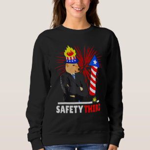 4. Juli Patriotic Feuerwerk Sicherheit Dritte Chee Sweatshirt