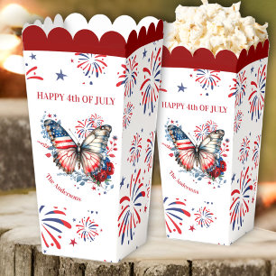 4. Juli Patriotic Firework Familienname Geschenkschachtel