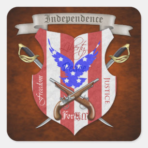4. Juli Patriotic Freedom Wappen Stickers