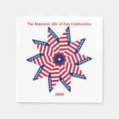 4. Juli Patriotic Fun Party Paper Napkins Serviette (Vorderseite)