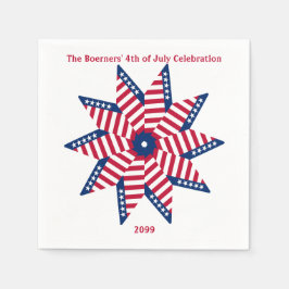 4. Juli Patriotic Fun Party Paper Napkins Serviette