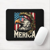 4. Juli Patriotic Funny Eagle 4. Juli USA Mer Mousepad (Mit Mouse)