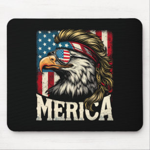 4. Juli Patriotic Funny Eagle 4. Juli USA Mer Mousepad