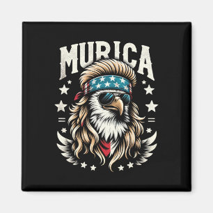 4. Juli Patriotic Funny Eagle 4. Juli USA Mur Magnet