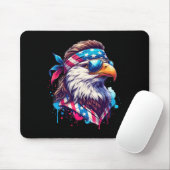 4. Juli Patriotic Funny Eagle 4. Juli USA Mur Mousepad (Mit Mouse)