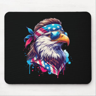 4. Juli Patriotic Funny Eagle 4. Juli USA Mur Mousepad