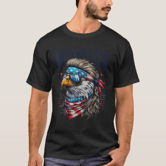 4. Juli Patriotic Funny Eagle 4. Juli USA Mur T-Shirt