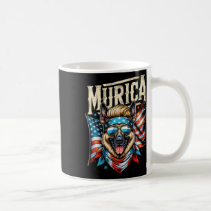 4. Juli Patriotic Funny German Shepherd 4. Juli Kaffeetasse