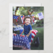 4. Juli Patriotic Geburtstag Danke Karte (Rückseite)
