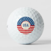4. Juli Patriotic Golf Ball Red White Blue (Vorderseite)