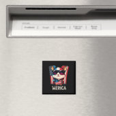 4. Juli Patriotic Hamster Merica Magnet (In Situ (Geschirrspüler))