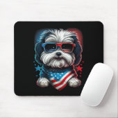 4. Juli Patriotic Havanese Hund uns Flag Mousepad (Mit Mouse)