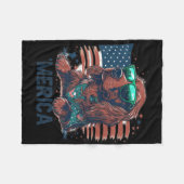 4. Juli Patriotic Irish Setter Dog Merica Fleecedecke (Vorderseite (Horizontal))