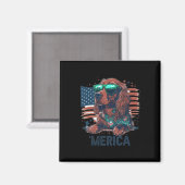 4. Juli Patriotic Irish Setter Dog Merica Magnet (Vorderseite/Rückseite)