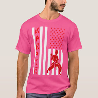 4. Juli Patriotic Karate Kämpfer Karate T-Shirt
