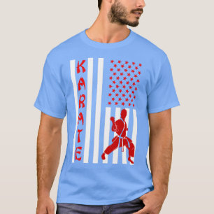 4. Juli Patriotic Karate Kämpfer Karate T-Shirt