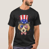 4. Juli Patriotic Labrador Retriever USA Amerika T-Shirt (Vorderseite)