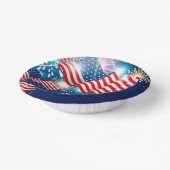 4. Juli Patriotic Paper Bowls Pappteller (Gewinkelt)