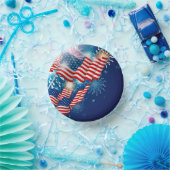 4. Juli Patriotic Paper Bowls Pappteller (Party)