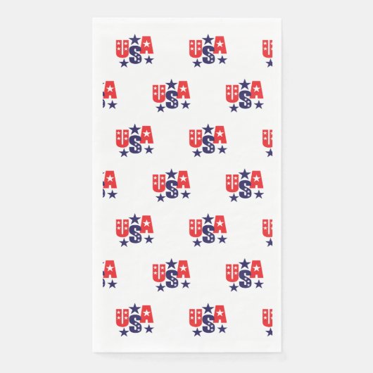 4. Juli Patriotic Paper Gasttuch Serviette (Vorderseite)