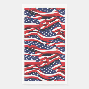 4. Juli Patriotic Paper Gasttuch Serviette