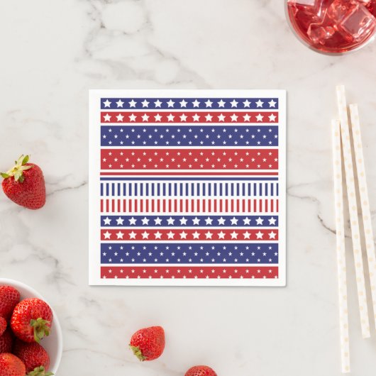 4. Juli Patriotic Paper Napkin Serviette (Beispiel)