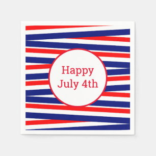 4. Juli Patriotic Paper Napkins Serviette