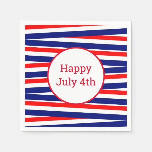 4. Juli Patriotic Paper Napkins Serviette (Vorderseite)