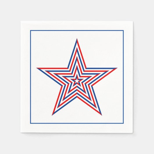 4. Juli Patriotic Paper Napkins Serviette (Vorderseite)