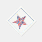 4. Juli Patriotic Paper Napkins Serviette (Ecke)