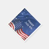 4. Juli Patriotic Paper Napkins Serviette (Ecke)