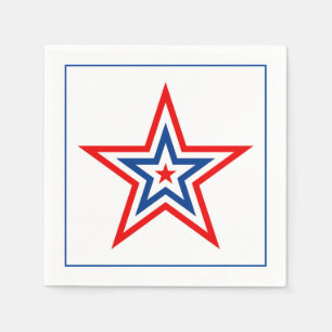 4. Juli Patriotic Paper Napkins Serviette