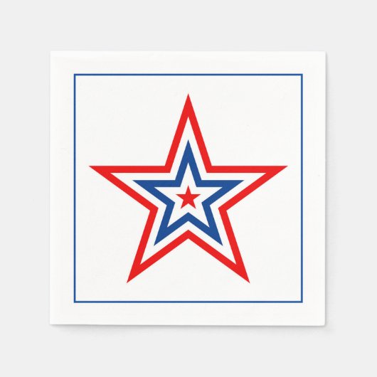 4. Juli Patriotic Paper Napkins Serviette (Vorderseite)