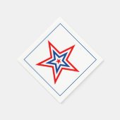4. Juli Patriotic Paper Napkins Serviette (Ecke)