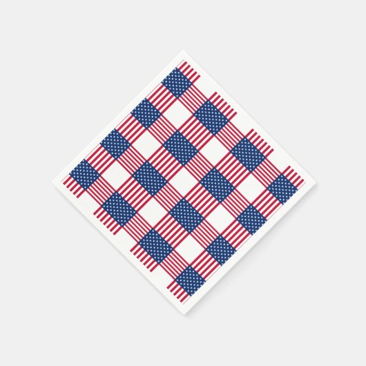 4. Juli Patriotic Paper Napkins Serviette (Ecke)