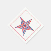 4. Juli Patriotic Paper Napkins Serviette (Ecke)