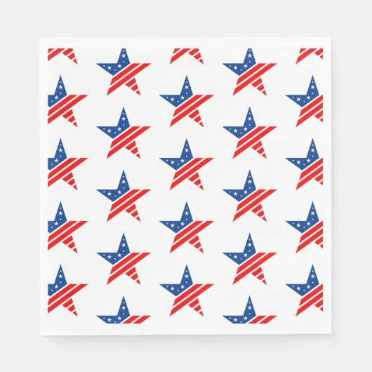 4. Juli Patriotic Paper Napkins Serviette (Vorderseite)